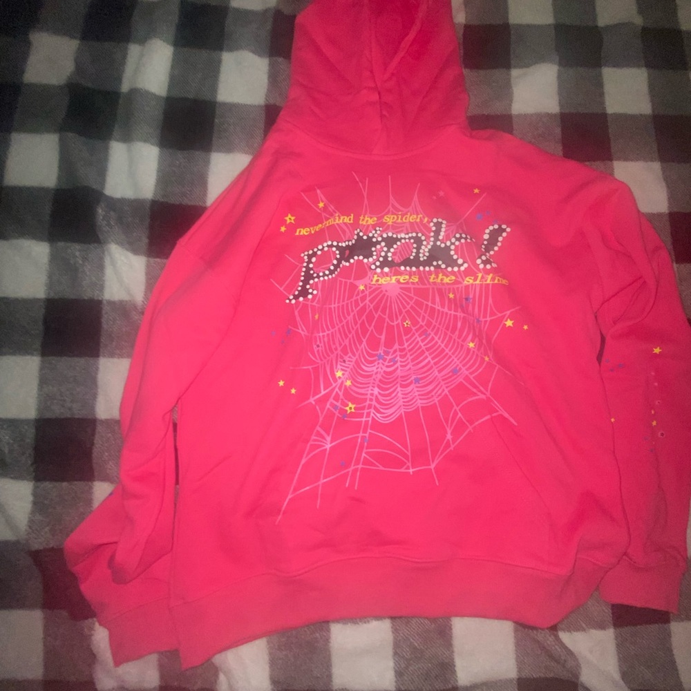 Pink spider hoodie